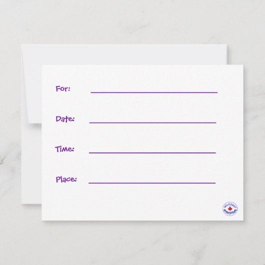 Je bent uitgenodigd. kaart (Achterkant)