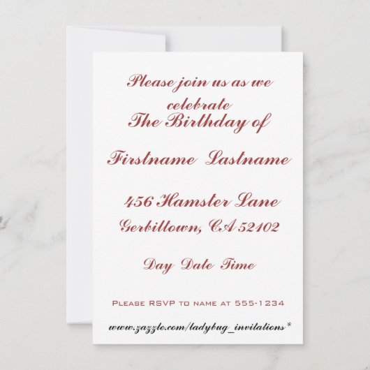 Je bent uitgenodigd kaart (Achterkant)