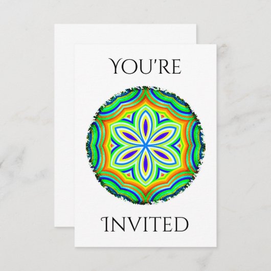 Je bent uitgenodigd kaart (Voorkant / Achterkant)