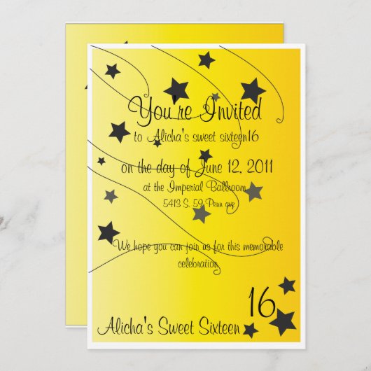 Je bent uitgenodigd kaart (Voorkant / Achterkant)