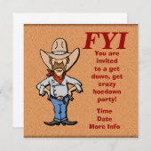 Je bent uitgenodigd kaart (Voorkant / Achterkant)