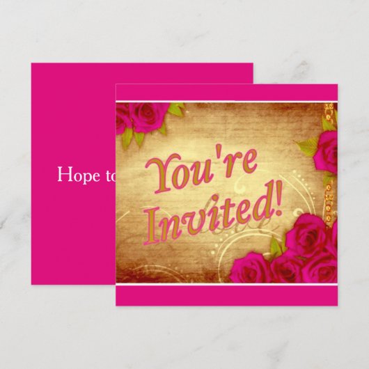 "Je bent uitgenodigd!" Kaart (Voorkant / Achterkant)