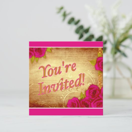 "Je bent uitgenodigd!" Kaart (Staand voorkant)