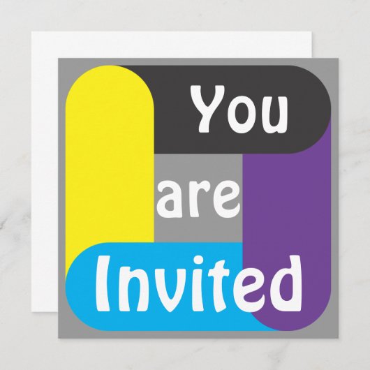 Je bent uitgenodigd kaart (Voorkant / Achterkant)