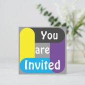 Je bent uitgenodigd kaart (Staand voorkant)