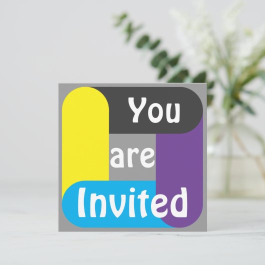 Je bent uitgenodigd kaart (Staand voorkant)