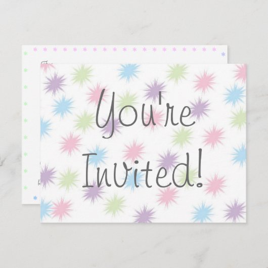 Je bent uitgenodigd. kaart (Voorkant / Achterkant)