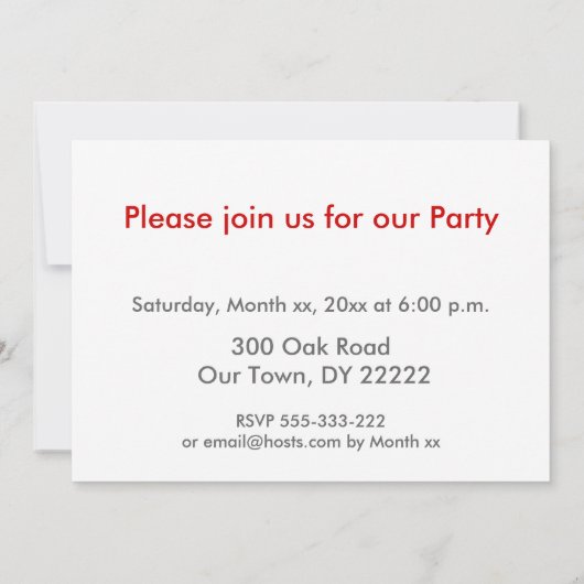 Je bent uitgenodigd kaart (Achterkant)