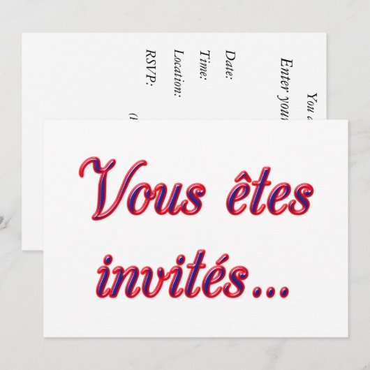 Je bent uitgenodigd kaart (Voorkant / Achterkant)