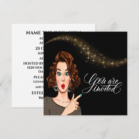 Je bent uitgenodigd kaart (Voorkant / Achterkant)