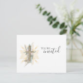 Je bent uitgenodigd Kerk Briefkaart (Staand voorkant)