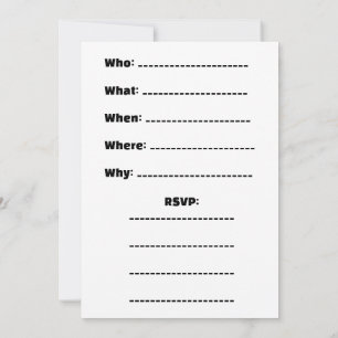 "Je bent uitgenodigd. Kom je of niet?" Kaart