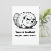 "Je bent uitgenodigd. Kom je of niet?" Kaart (Staand voorkant)