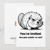 "Je bent uitgenodigd. Kom je of niet?" Kaart (Voorkant / Achterkant)