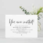 Je bent uitgenodigd, modern Casual Vrijgezellenfee Kaart (Staand voorkant)