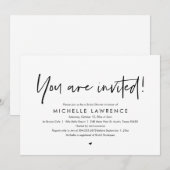 Je bent uitgenodigd, modern Casual Vrijgezellenfee Kaart (Voorkant / Achterkant)