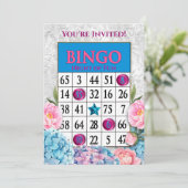 Je bent uitgenodigd om de nachtbloemen van Bingo t Kaart (Staand voorkant)