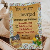 "Je bent uitgenodigd" Pirate Verjaardag uitnodigin Kaart