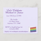 Je bent uitgenodigd Rainbow Cake Engagement Party Uitnodiging Briefkaart (Achterkant)