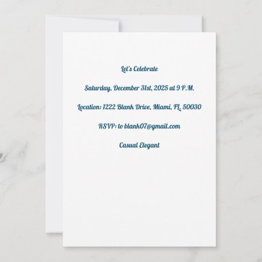 Je bent uitgenodigd Red Kaart (Achterkant)