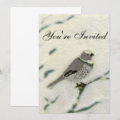 Je Bent Uitgenodigd Sneeuwvogel Kaart (Voorkant / Achterkant)