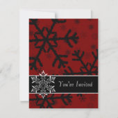 Je bent uitgenodigd Snowflakes. Kaart (Voorkant)