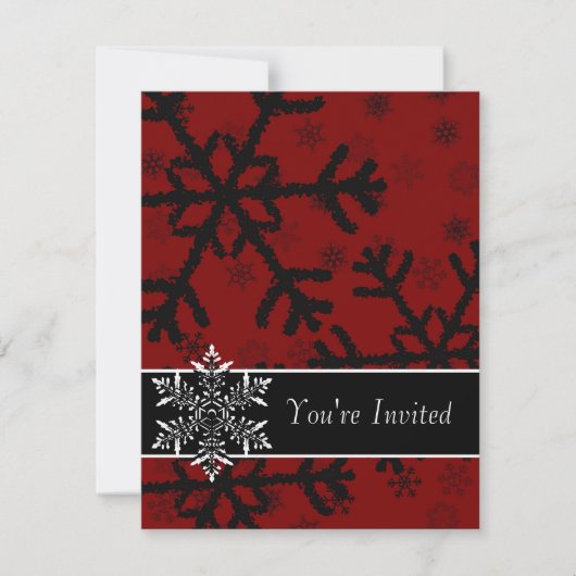Je bent uitgenodigd Snowflakes. Kaart (Voorkant)