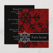 Je bent uitgenodigd Snowflakes. Kaart (Voorkant / Achterkant)