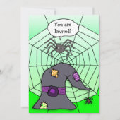 Je bent uitgenodigd Spider Halloween Party Kaart (Voorkant)