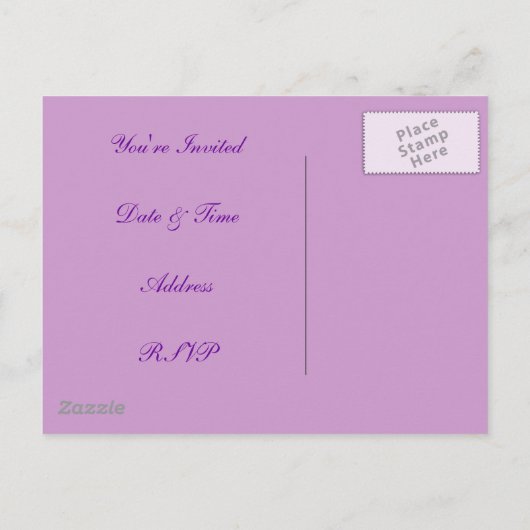 Je bent uitgenodigd uitnodiging briefkaart (Achterkant)