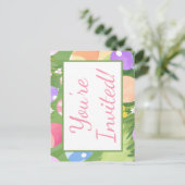 Je bent uitgenodigd. uitnodiging briefkaart (Staand voorkant)