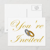 Je bent uitgenodigd uitnodiging briefkaart (Voorkant / Achterkant)