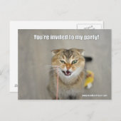 Je bent uitgenodigd uitnodiging briefkaart (Voorkant / Achterkant)