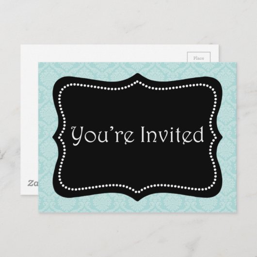 Je bent uitgenodigd uitnodiging briefkaart (Voorkant / Achterkant)