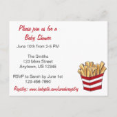 Je bent uitgenodigd voor Baby shower Smally Fry Fr Uitnodiging Briefkaart (Achterkant)