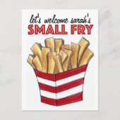 Je bent uitgenodigd voor Baby shower Smally Fry Fr Uitnodiging Briefkaart (Voorkant)