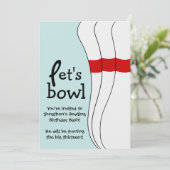 Je bent uitgenodigd voor Bowling Bash Birthday Par Kaart (Staand voorkant)