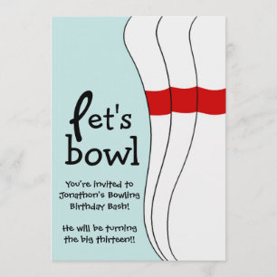 Je bent uitgenodigd voor Bowling Bash Birthday Par Kaart