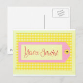 Je bent uitgenodigd voor briefkaart (Voorkant / Achterkant)