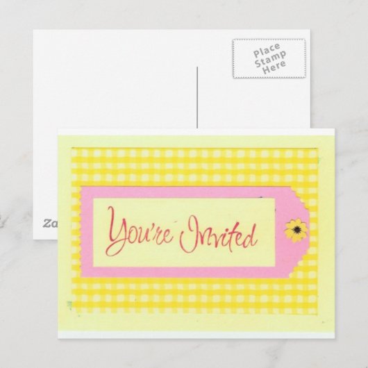 Je bent uitgenodigd voor briefkaart (Voorkant / Achterkant)