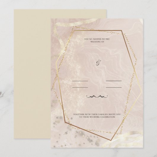 Je bent uitgenodigd voor de bruiloft van kaart (Voorkant / Achterkant)