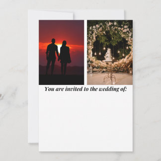 Je bent uitgenodigd voor de bruiloft van kaart