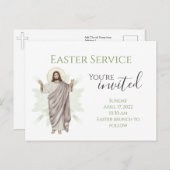 Je bent uitgenodigd voor de kerkpaasuitnodiging briefkaart (Voorkant / Achterkant)