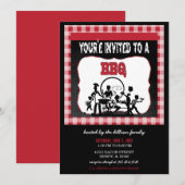 Je bent uitgenodigd voor een BBQ | Barbecue uitnod Kaart (Voorkant / Achterkant)