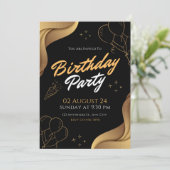 "Je bent uitgenodigd voor een Birthday Bash!" Kaart (Staand voorkant)