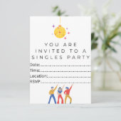 Je bent uitgenodigd voor een eenzijdige partij kaart (Staand voorkant)