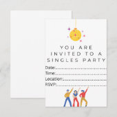 Je bent uitgenodigd voor een eenzijdige partij kaart (Voorkant / Achterkant)