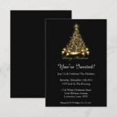 Je bent uitgenodigd voor een elegant, stijlvol gou kaart (Voorkant / Achterkant)