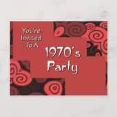 Je bent uitgenodigd voor een feest van 1970. uitnodiging briefkaart (Voorkant)