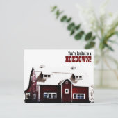 Je bent uitgenodigd voor een Hoedown! Land Partij Kaart (Staand voorkant)